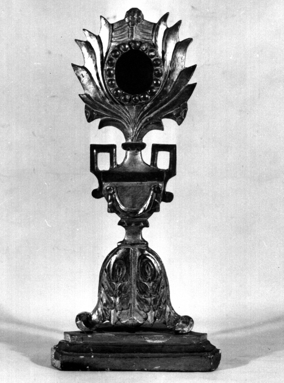 reliquiario - a ostensorio, coppia - ambito laziale (fine/inizio secc. XVIII/ XIX)