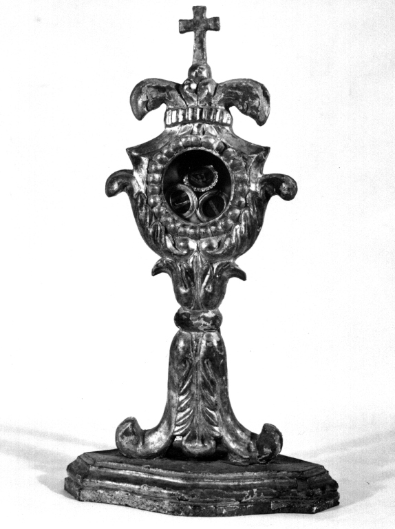 reliquiario - a ostensorio, coppia - ambito laziale (inizio sec. XIX)