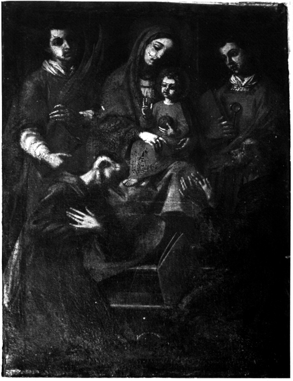 Madonna con Bambino e Santi (pala d'altare) - ambito laziale (sec. XVII)