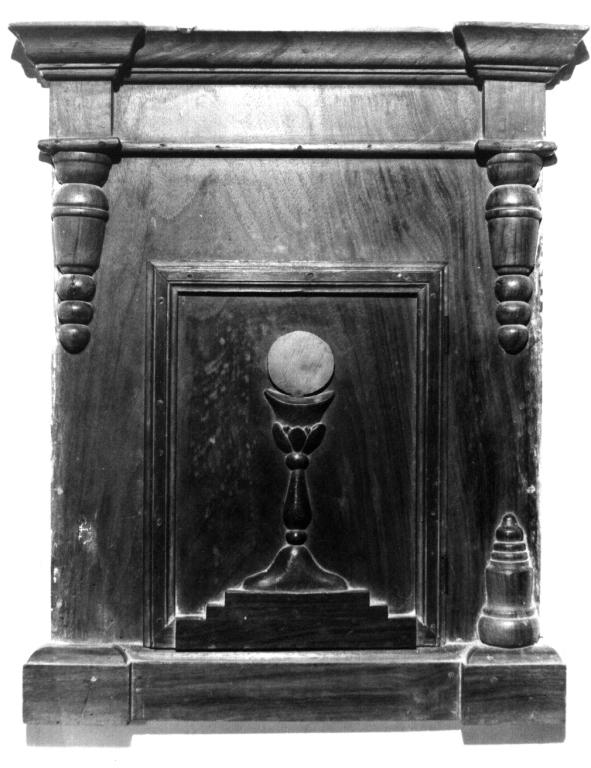 tabernacolo - a frontale architettonico - ambito laziale (prima metà sec. XX)