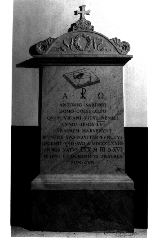 stele funeraria - ambito laziale (sec. XIX)