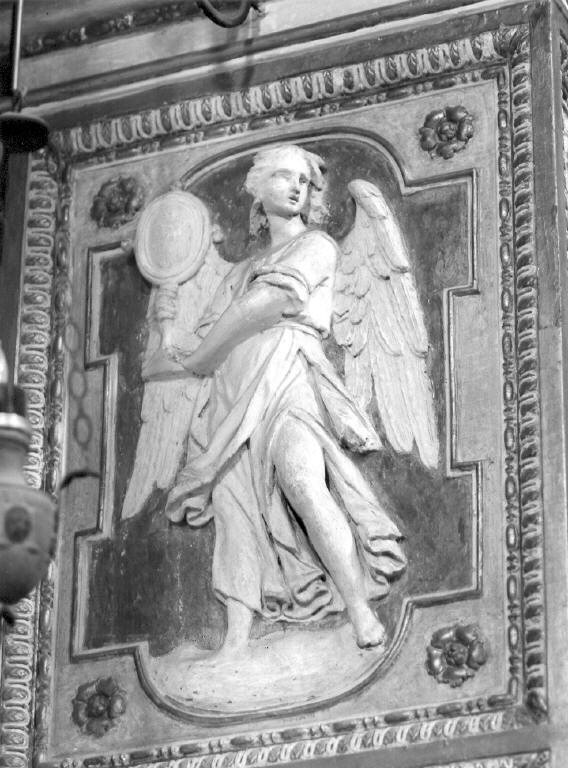 Angeli con i simboli delle litanie lauretane (scultura) - ambito romano (prima metà sec. XVII)