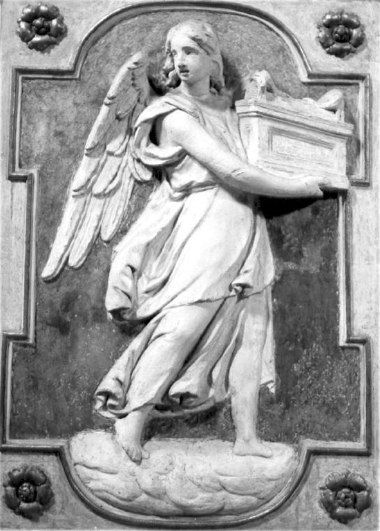 Angeli con i simboli delle litanie lauretane (scultura) - ambito romano (prima metà sec. XVII)