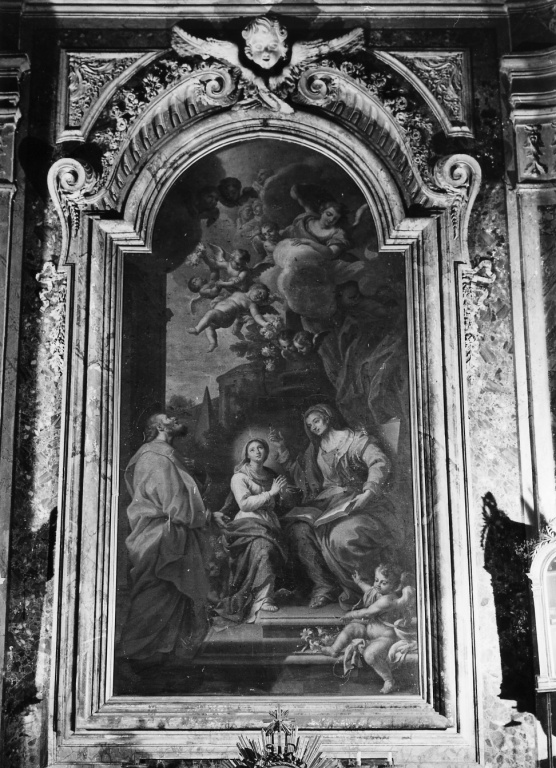 Vergine, S. Gioacchino, S.Anna (pala d'altare) di Pesci Girolamo (sec. XVIII)