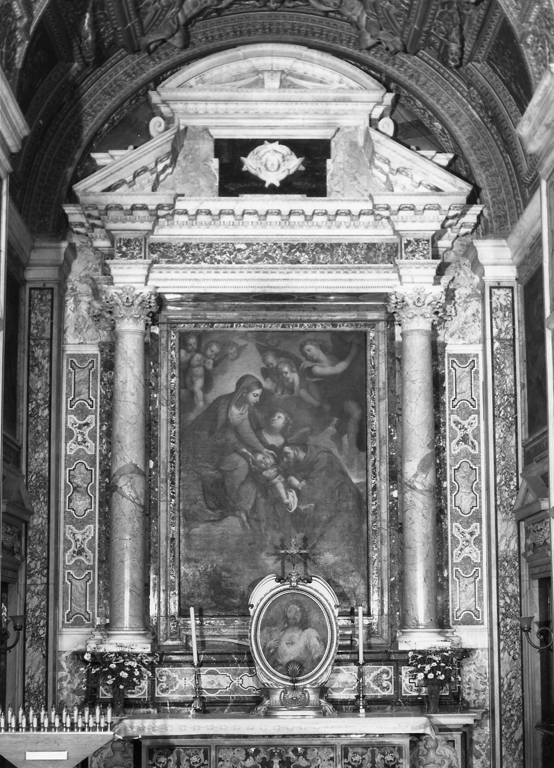 San Francesco riceve Gesù Bambino dalla Vergine (pala d'altare) di Zampieri Domenico detto Domenichino (sec. XVII)