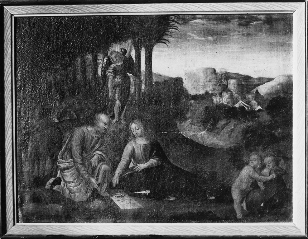 Riposo durante la fuga in Egitto (dipinto) - ambito Italia centralia (prima metà sec. XVI)