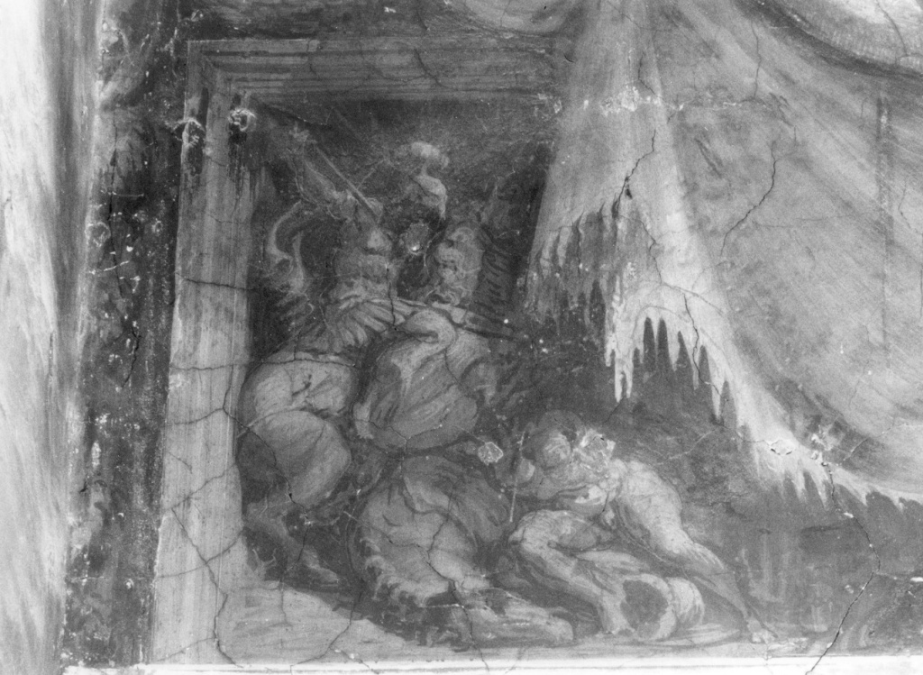 Combattimento a cavallo (dipinto) di Bonaccorsi Pietro detto Perin del Vaga (e aiuti) (sec. XVI)