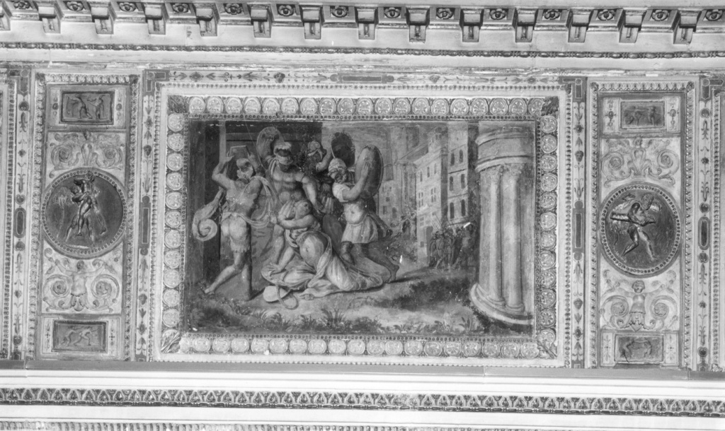 la morte di Tarpeia (dipinto, ciclo) di Ponsio Jacquio (sec. XVI)
