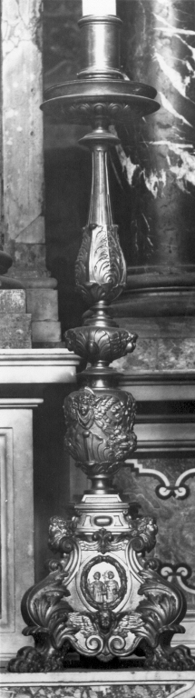 candeliere, serie - manifattura romana (sec. XVIII)
