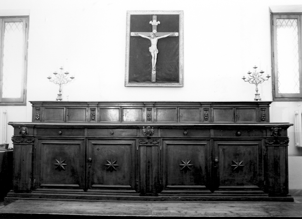 mobile da sacrestia, serie - bottega romana (sec. XVII)