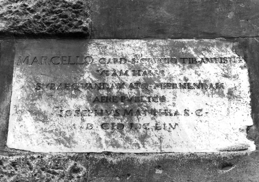 lapide - ambito laziale (sec. XVII)