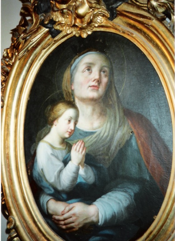 Maria Vergine bambina e Sant'Anna (dipinto) di Conca Giovanni (maniera) (sec. XVIII)