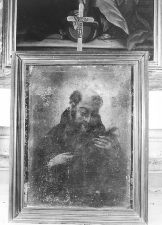 San Giuseppe da Leonessa contempla il crocifisso (dipinto) - ambito laziale (fine/inizio secc. XIX/ XX)