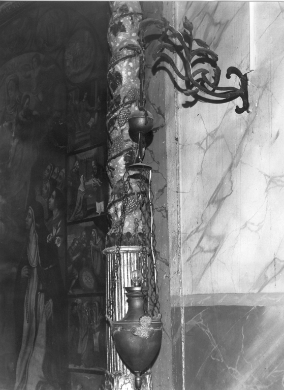 lampada pensile ad anfora - ambito reatino (sec. XIX)