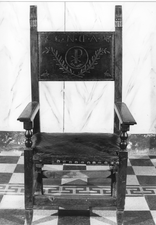 sedia - a braccioli - ambito reatino (sec. XVIII)