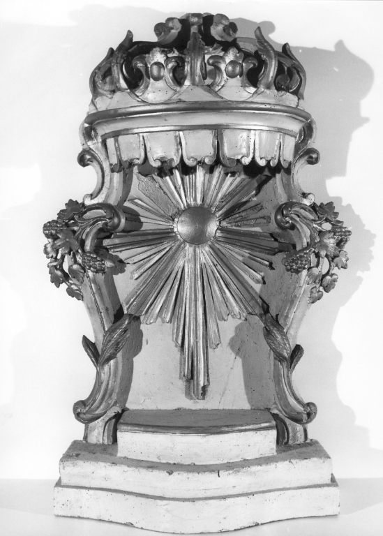 tronetto per esposizione eucaristica - a edicola - ambito reatino (sec. XVIII)