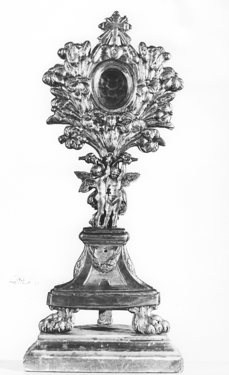 reliquiario - a ostensorio - ambito laziale (sec. XVIII)