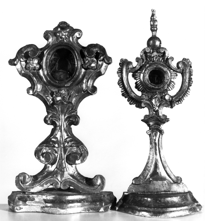 reliquiario - a ostensorio - ambito laziale (sec. XVIII)