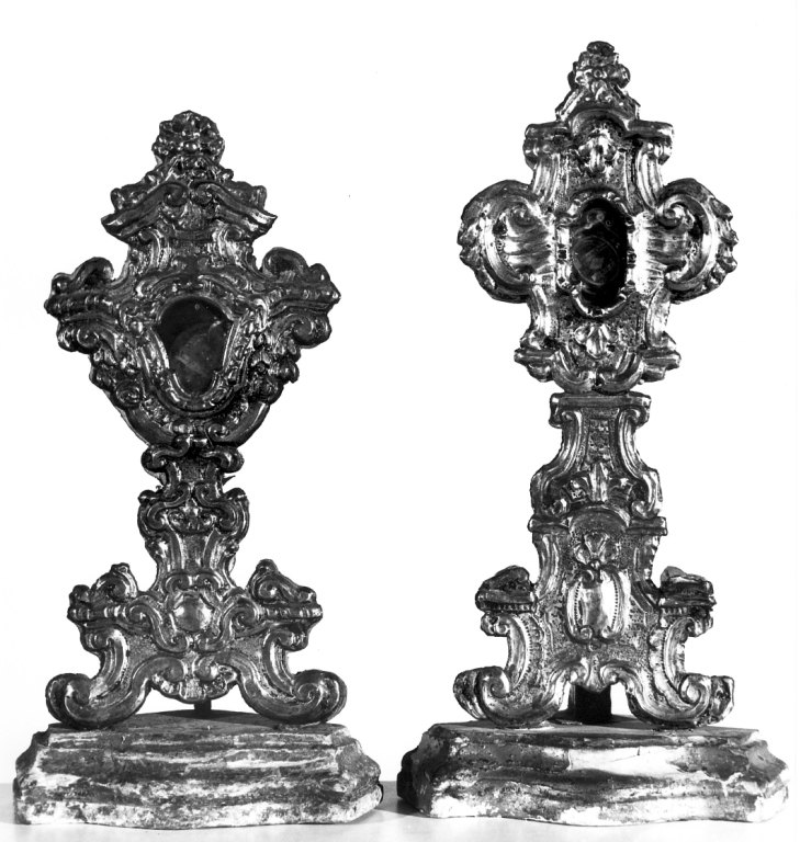 reliquiario - a ostensorio - ambito laziale (sec. XVIII)