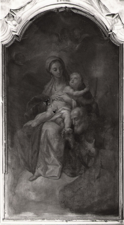 Madonna con Bambino e San Francesco di Paola (dipinto) - ambito Italia meridionale (sec. XVIII)