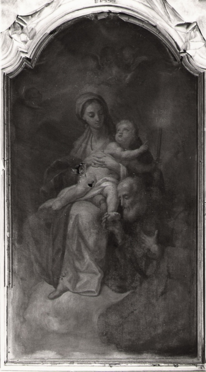 Madonna con Bambino e San Francesco di Paola (dipinto) - ambito Italia meridionale (sec. XVIII)