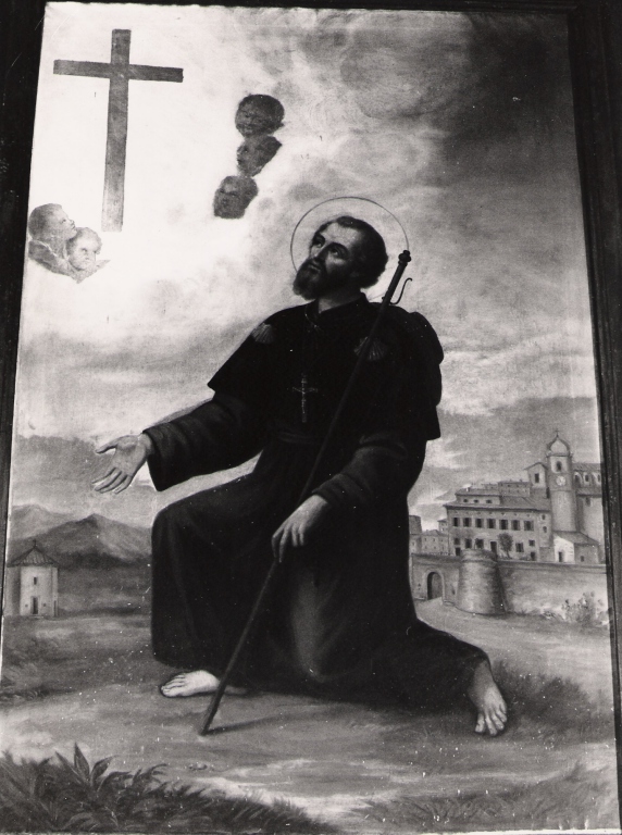 apparizione della croce a San Folco (dipinto) - ambito laziale (primo quarto sec. XIX)