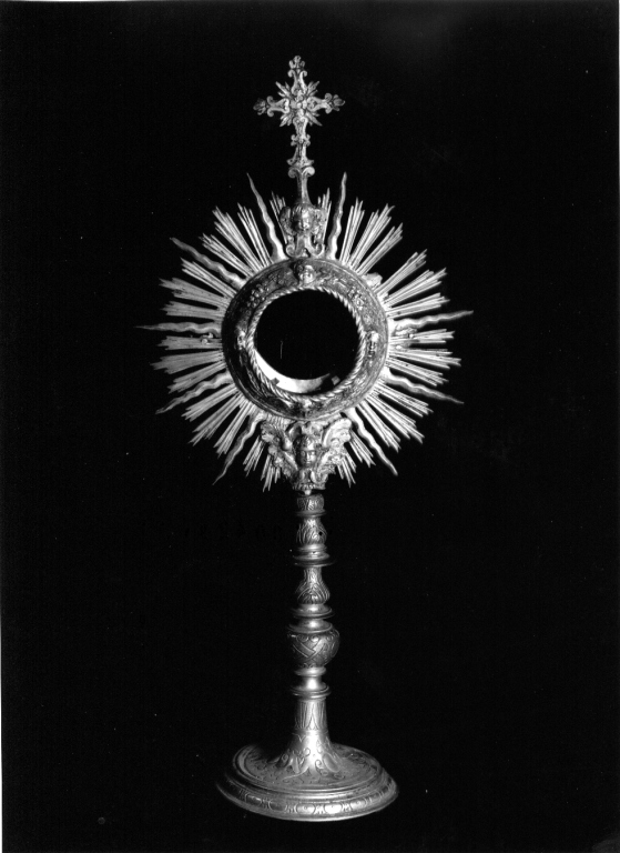 ostensorio - a raggiera - ambito napoletano (seconda metà sec. XVIII)