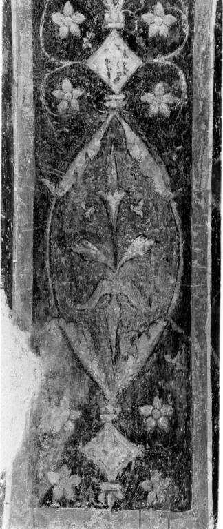 motivi decorativi floreali (dipinto) - ambito laziale (prima metà sec. XIV)