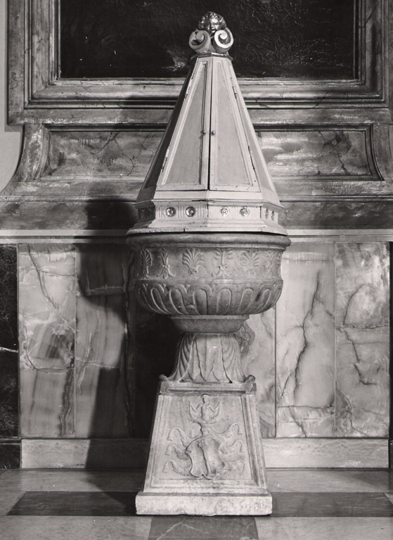 cherubini (coperchio del fonte battesimale) - ambito cavese (seconda metà sec. XIX)