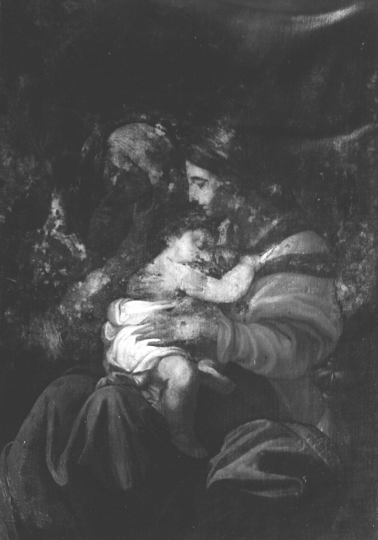 Madonna con Bambino e Sant'Anna (dipinto) - ambito laziale (sec. XVII)