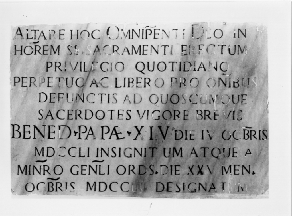 lapide commemorativa - ambito laziale (sec. XVIII)