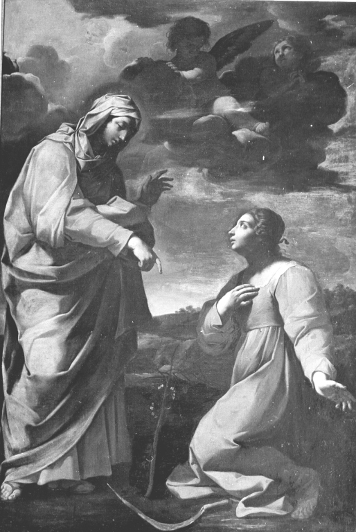 apparizione della Madonna (dipinto) di Paglia Giuseppe detto Bastaro (attribuito) (sec. XVII)