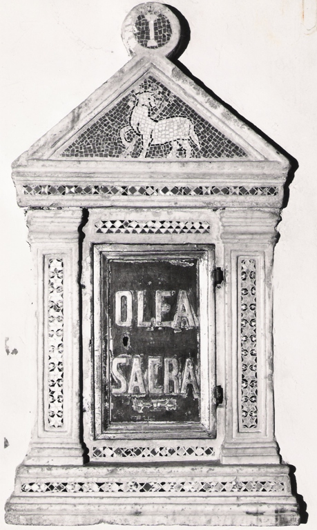 agnello (tabernacolo murale) - ambito laziale (sec. XIV)