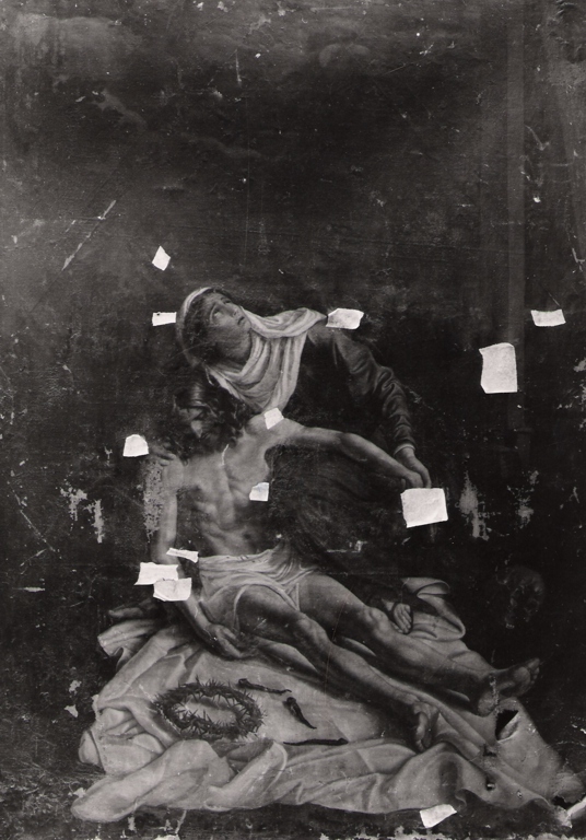 Cristo morto (stendardo processionale) - ambito laziale (prima metà sec. XIX)