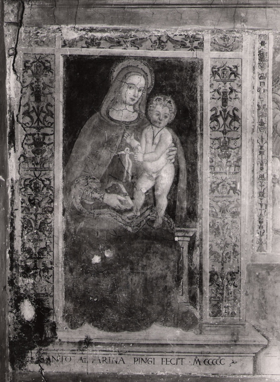 Madonna in trono con Bambino (dipinto) - ambito laziale (sec. XVI)