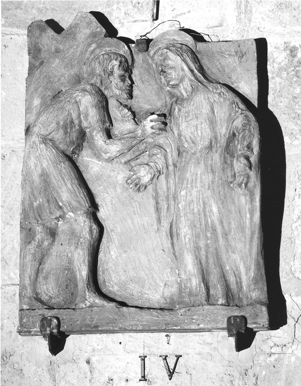 stazione IV: Gesù incontra la Madonna (Via Crucis) - ambito Italia centrale (metà sec. XX)