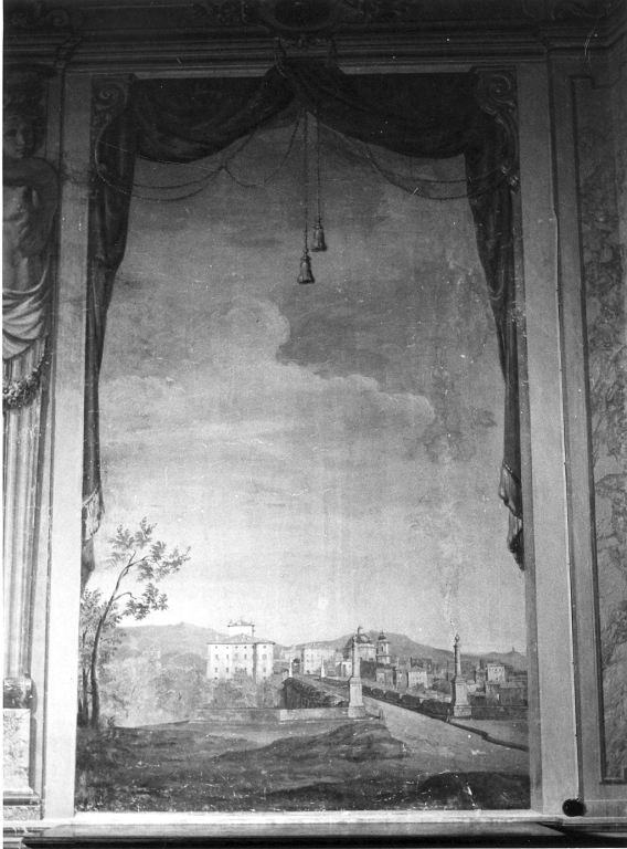 veduta di Ariccia (dipinto) di Monti Andrea (sec. XIX)