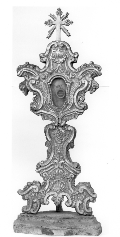 reliquiario - a ostensorio, serie - manifattura viterbese (sec. XVIII)