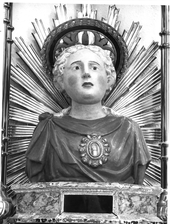 reliquiario - a busto - ambito laziale (sec. XIX)