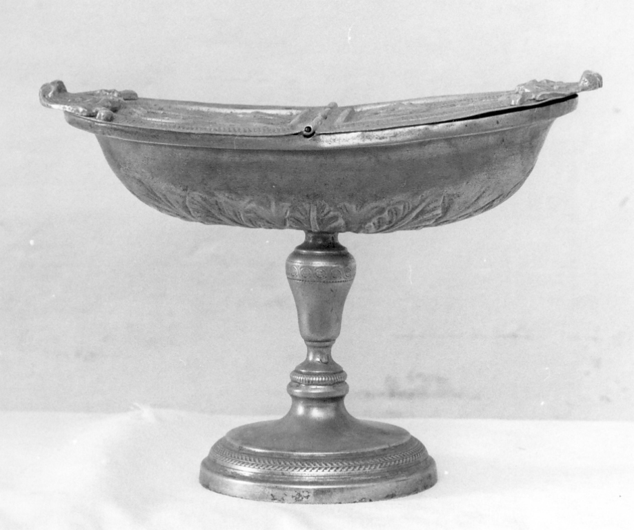 navicella portaincenso - a doppia valva - manifattura viterbese (sec. XIX)