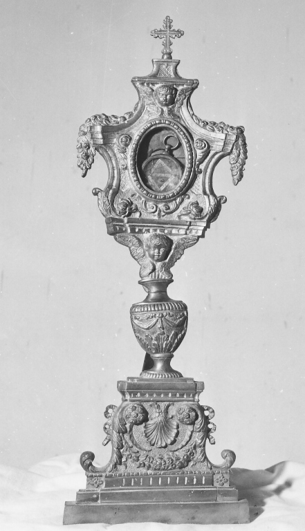 reliquiario - a ostensorio - ambito laziale (metà sec. XIX)