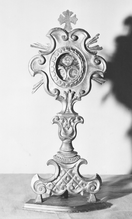 reliquiario - a ostensorio - ambito laziale (sec. XVIII)