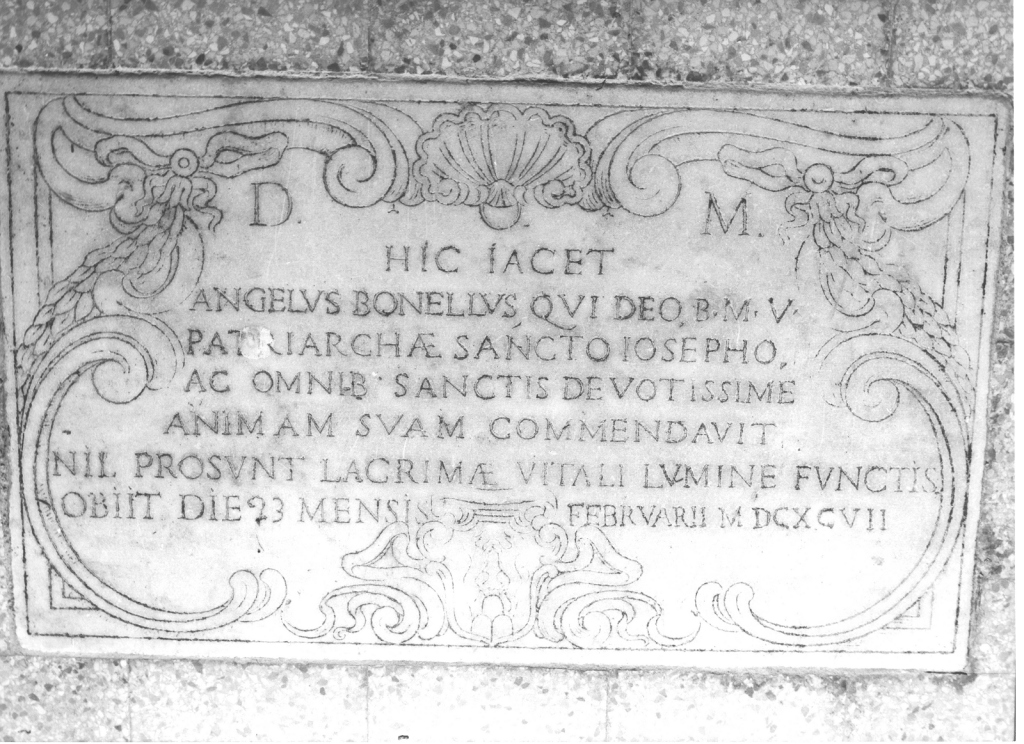 lapide tombale - ambito laziale (sec. XVII)