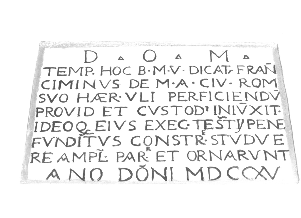 lapide commemorativa - ambito laziale (sec. XVIII)