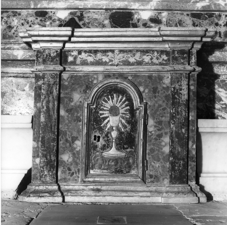 tabernacolo - a frontale architettonico - ambito laziale (seconda metà sec. XVIII)