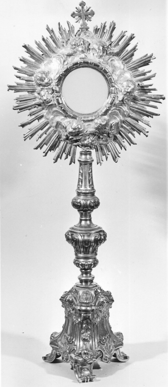 ostensorio - a raggiera - ambito laziale (sec. XVIII)