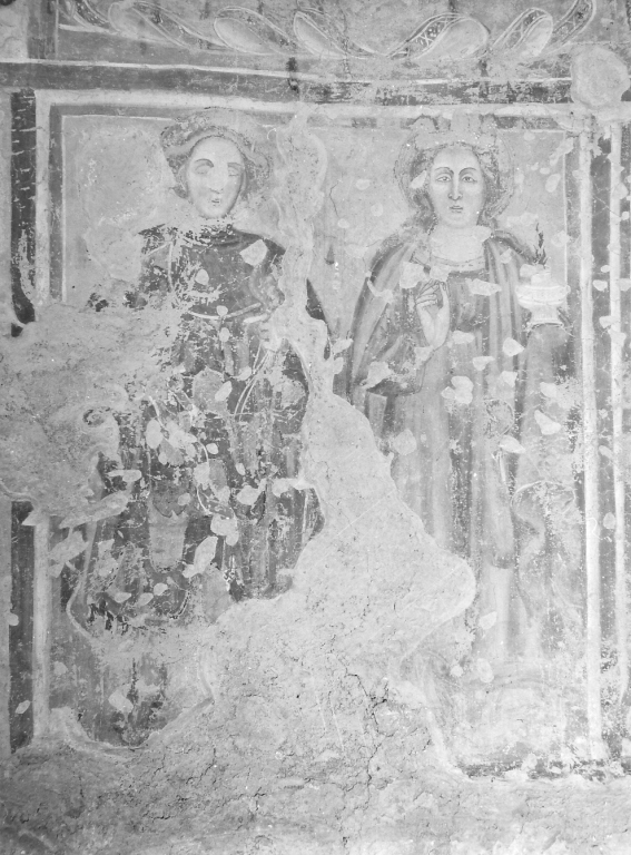 San Valentino e Santa Maria Maddalena (dipinto) di Jacopo di Roccatinta (cerchia) (sec. XV)
