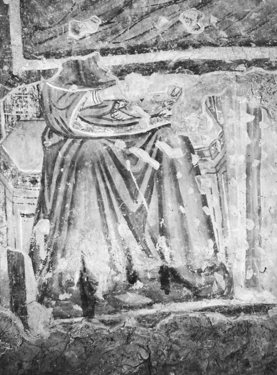 Madonna con Bambino in trono (dipinto, frammento) di Jacopo di Roccatinta (sec. XV)