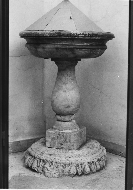 fonte battesimale - ambito laziale (inizio sec. XVII)