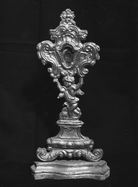 reliquiario - a ostensorio - ambito laziale (sec. XVIII)